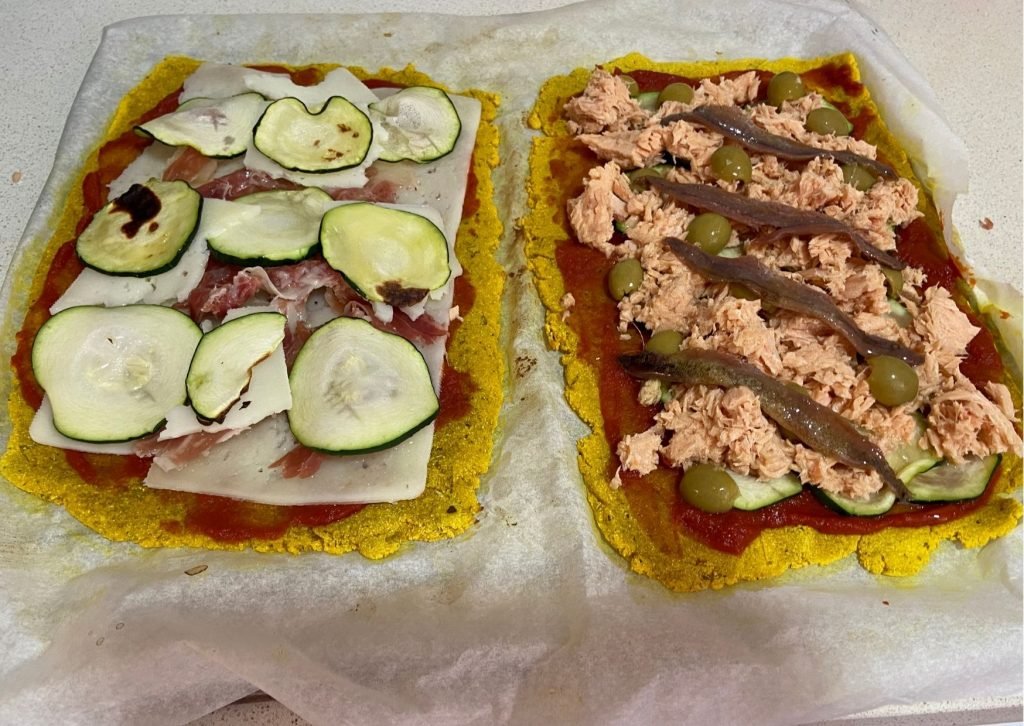 Pizza de yuca 3 Pizzas de yuca fit and friends